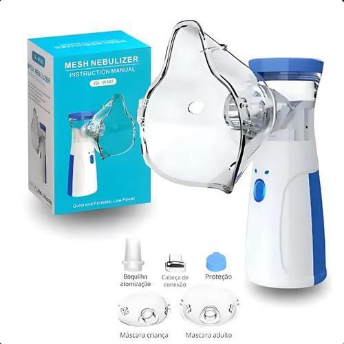 Portable Mesh Nebulizer Machine for Adults & Children – Handheld Silent Inhaler with Masks