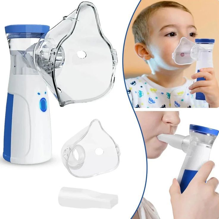 Portable Mesh Nebulizer Machine for Adults & Children – Handheld Silent Inhaler with Masks