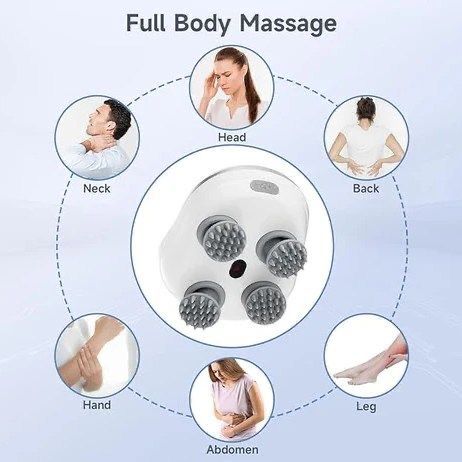 Smart Electric Scalp Massager – Waterproof Rechargeable Head & Hair Relaxation Massager with 4 Massage Nodes